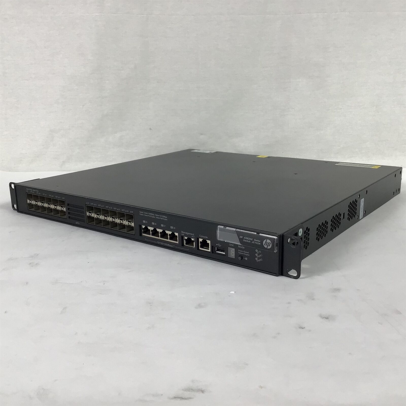 HP A5820X Series JC102A 24-Port Network Switch A5820X-24XG-SFP+ w/ 2x PSU