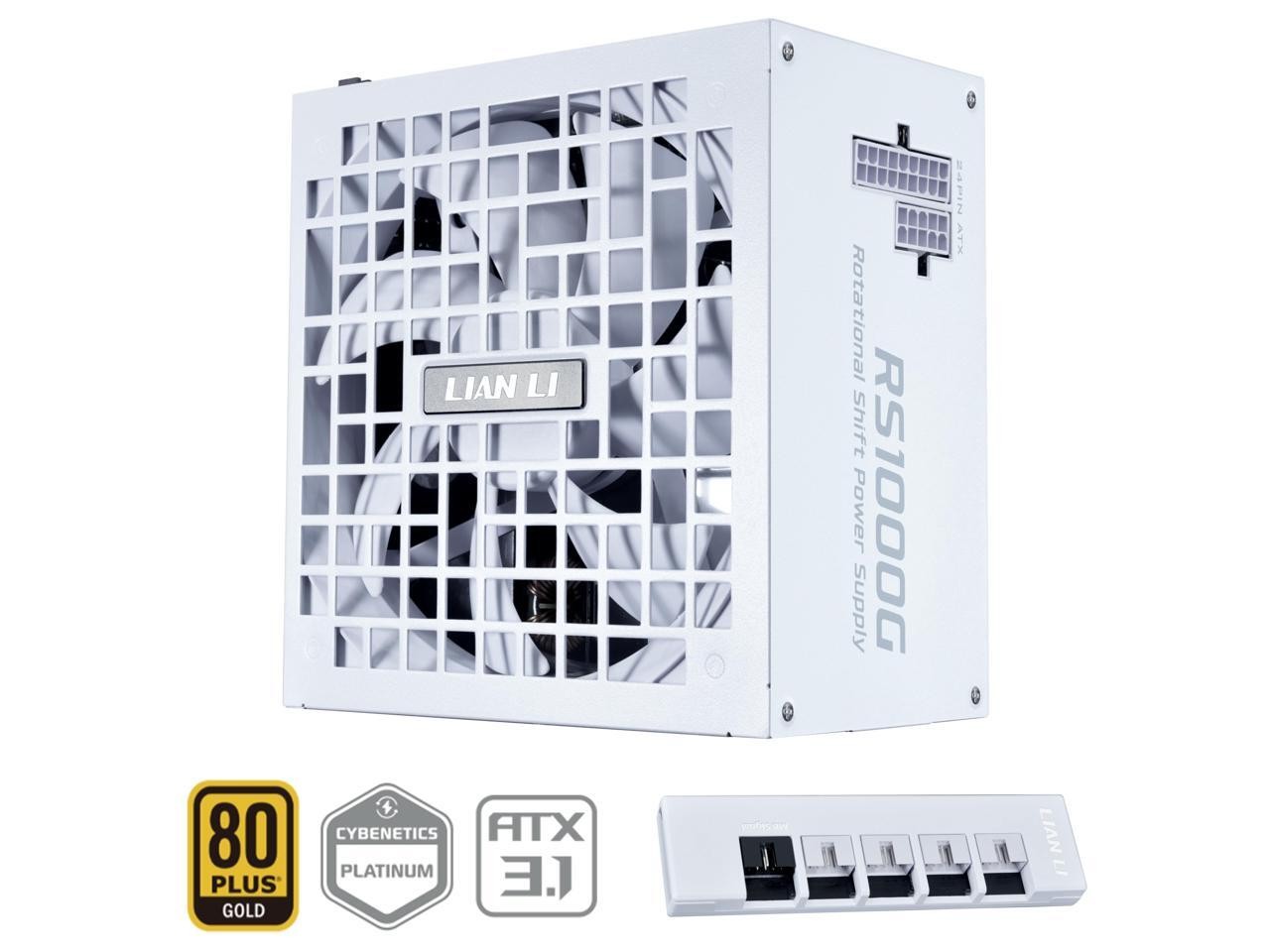 Lian Li RS1000G.WH Rotational Shift 1000W Modular Power Supply White