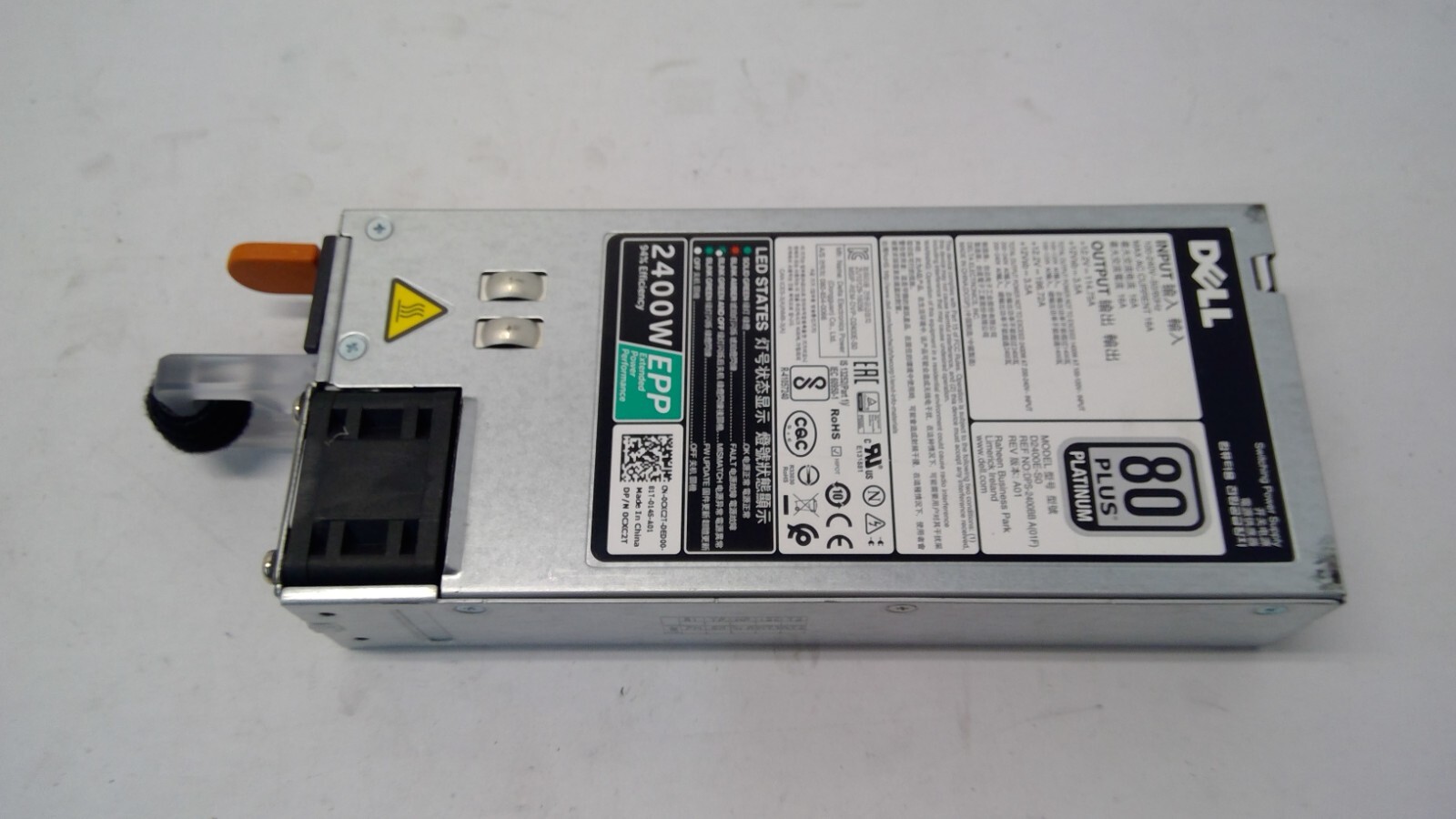 Dell D2400E-S0 2400W Power Supply For PowerEdge R740/R740XD 0CXC2T 0J1CC3
