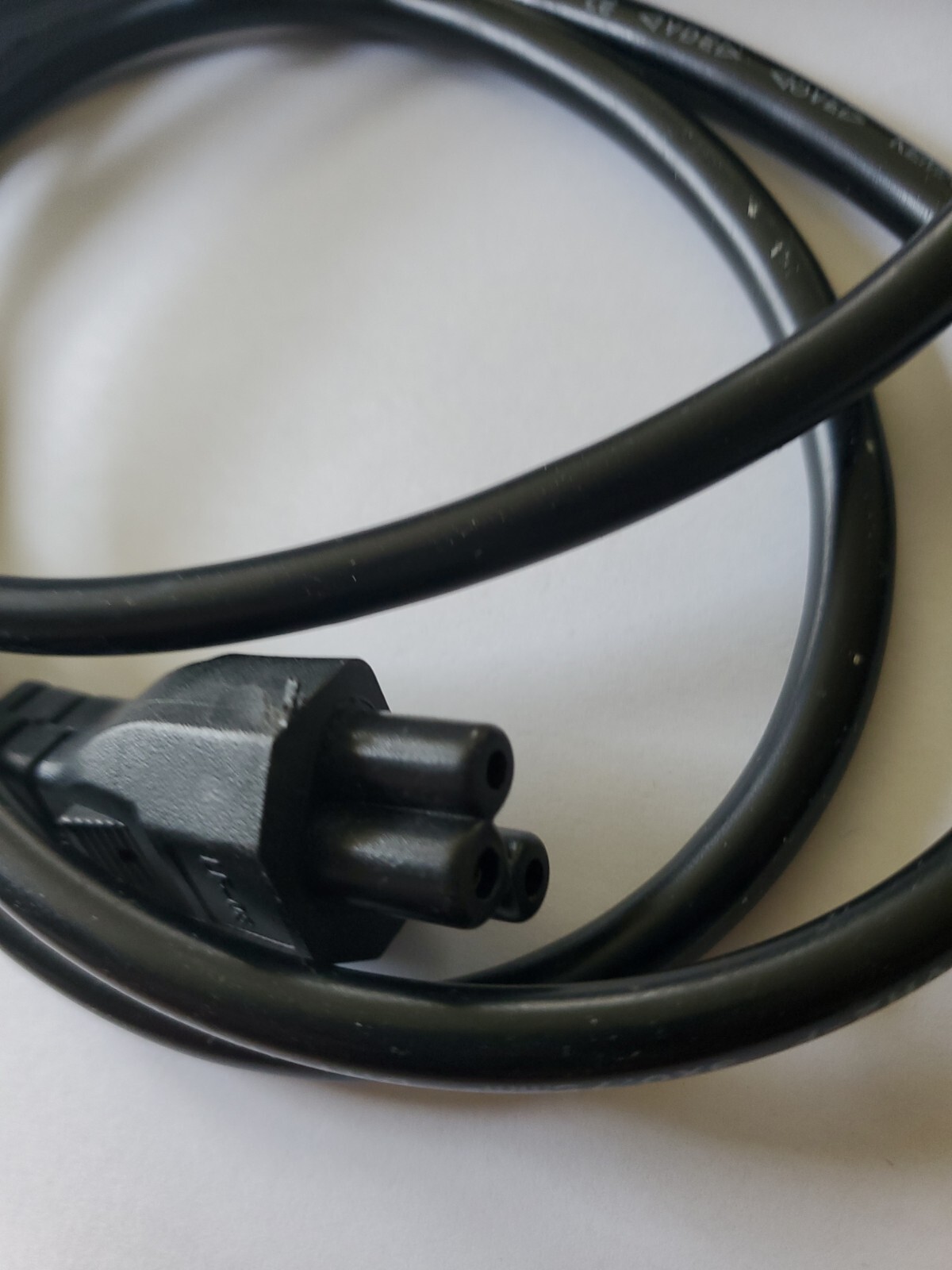 Power Cord Cable 3 Male Prong Standard PC Computer TV Monitor 54" Long Black