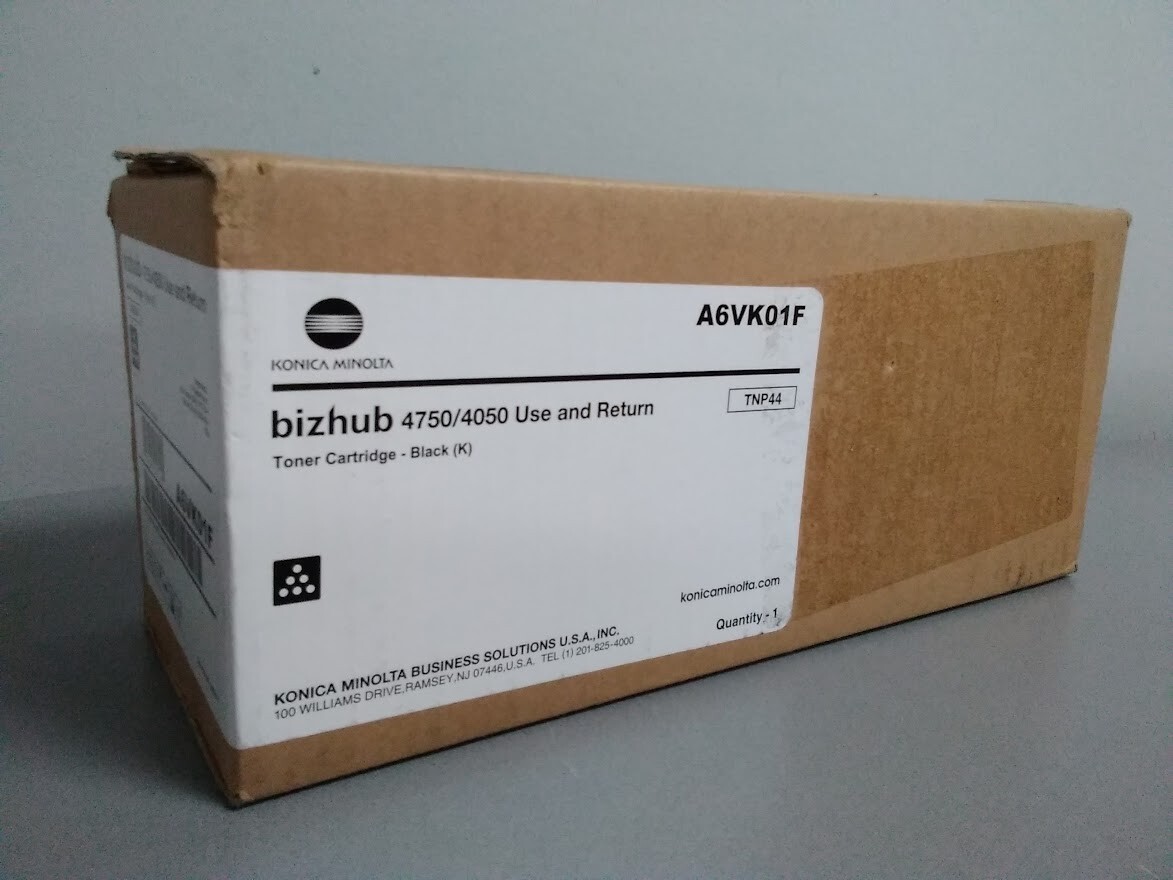 Konica TNP44 A6VK01F Black Toner Cartridge 20,000 For Bizhub 4050, 4750
