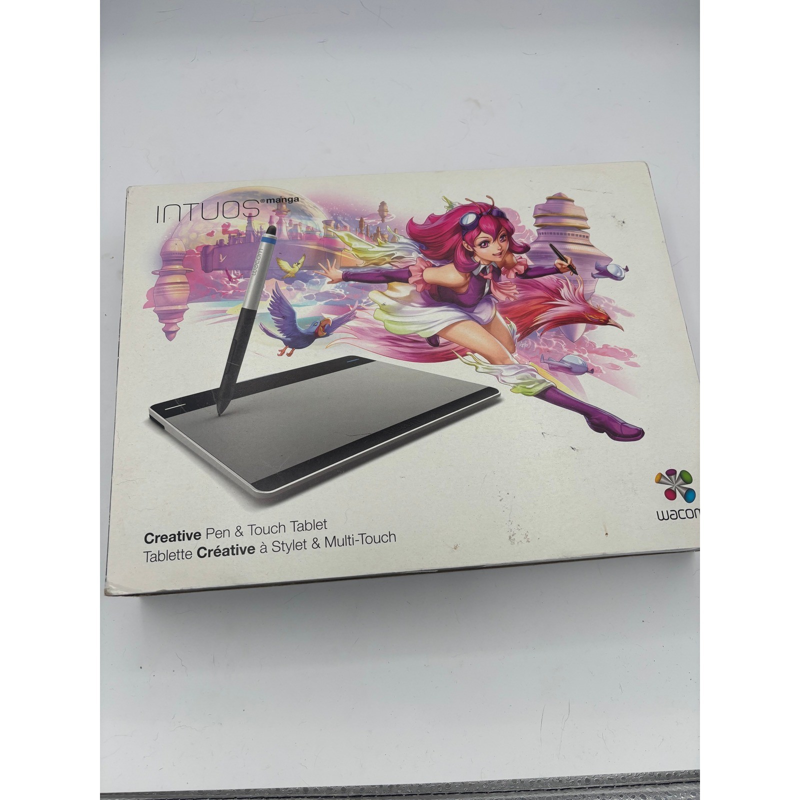 Wacom Intuos Manga Pen & Touch Tablet Small Silver CTH-480S2 Drawing Pad