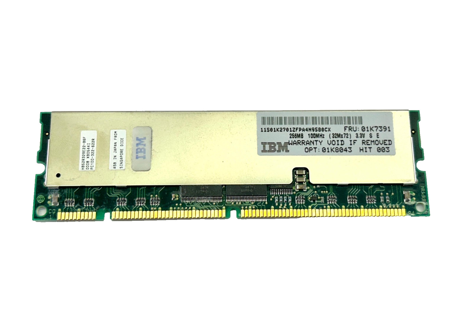 IBM PC100-322-622R 256MB 100MHz 32Mx72 3.3V SE Server Memory Module