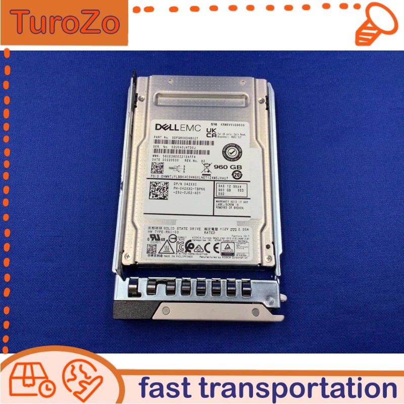 42XXC 042XXC Dell 960GB 12Gbps SAS Mix Use TLC 2.5'' SSD KRM6VVUG960G 14G KIT