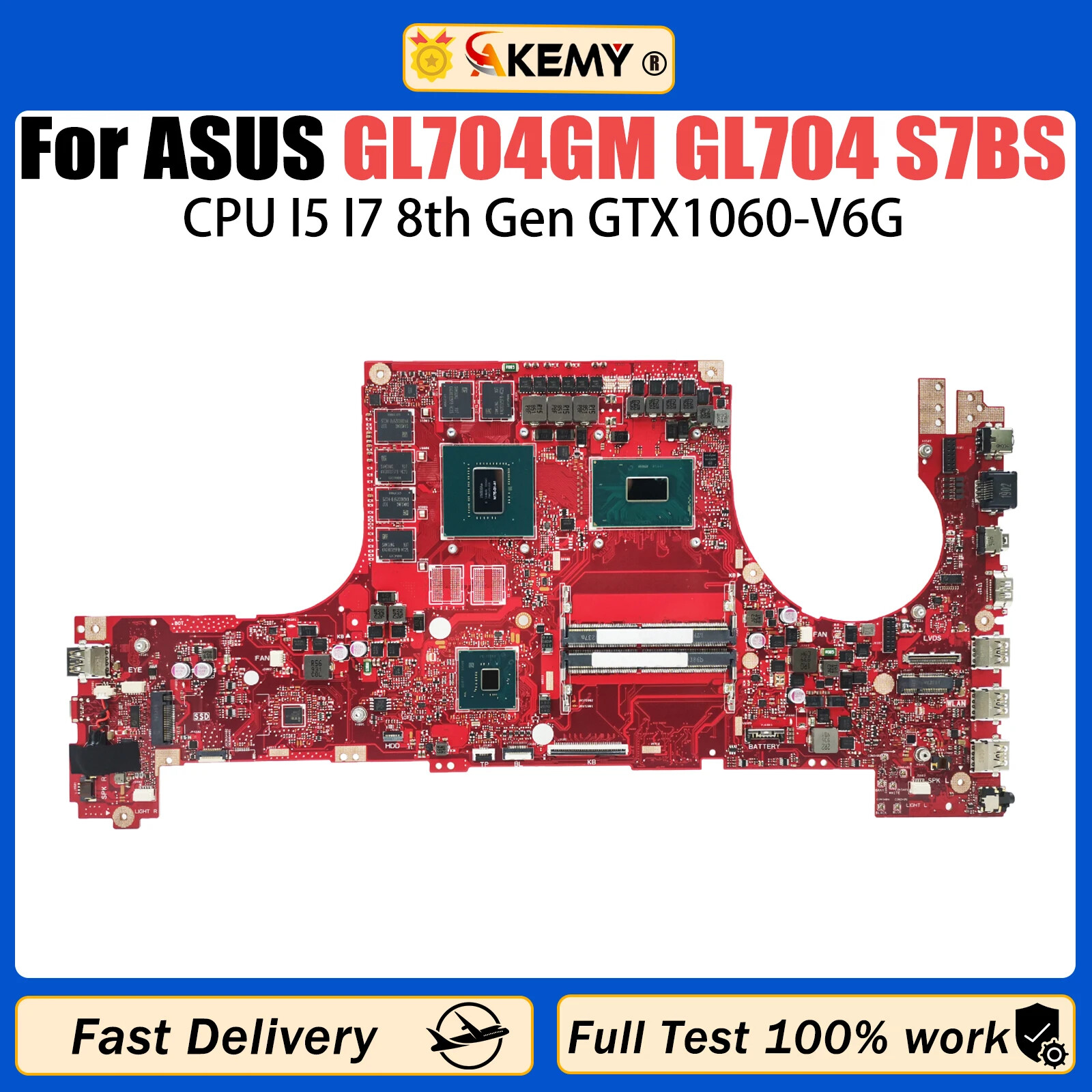 GL704GM For ASUS GL704GV GL704G S7C GL704 Motherboard I5 i7 CPU GTX1060-V6G
