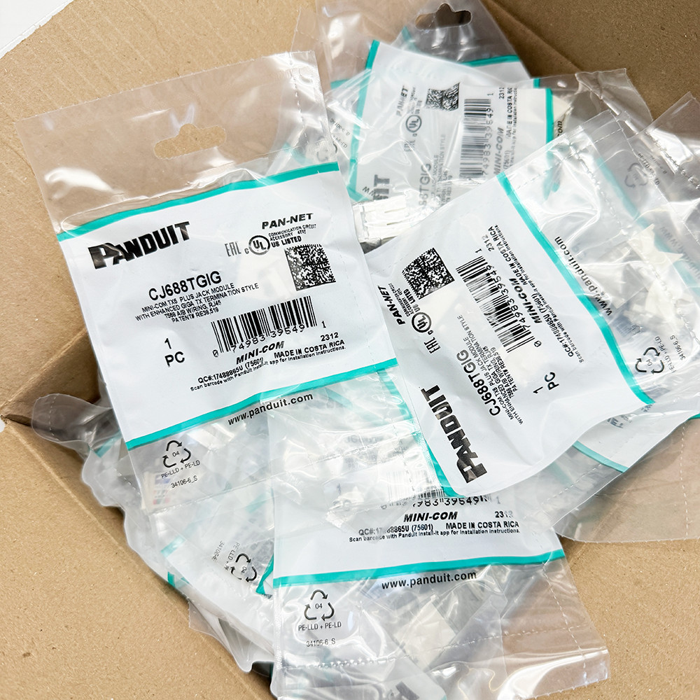 Brand New 50Pcs in box CJ688TGIG Panduit Mini-Com TX6 Plus Jack UTP Module