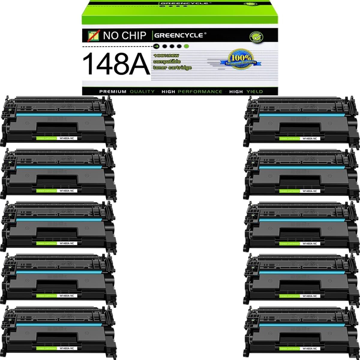 2PK No Chip 148A W1480A Toner Cartridge for HP LaserJet Pro 4001dw MFP 4101fdn