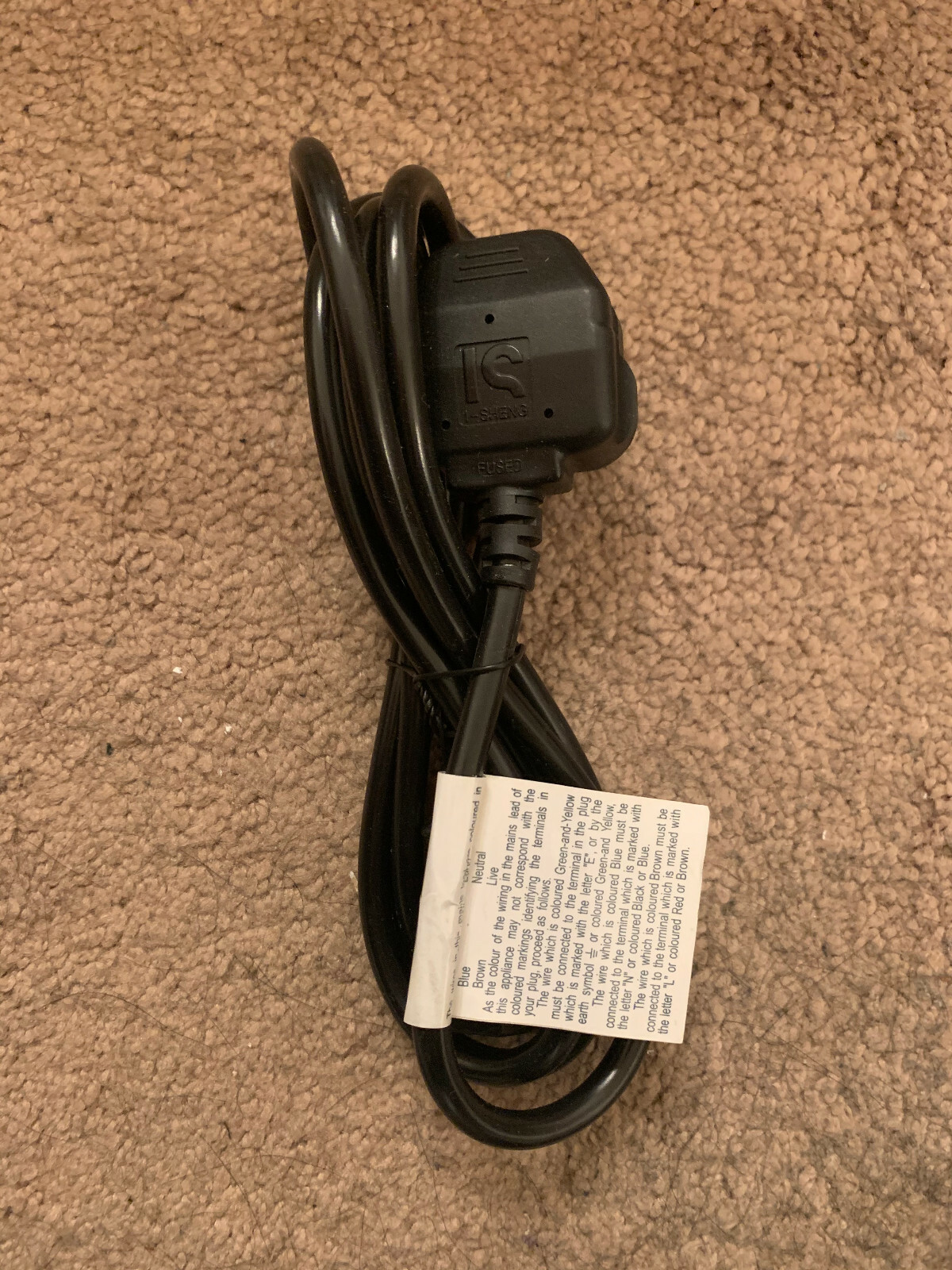 Lot of 5 New I-Sheng SP-62 Fused Plug 5A 250V SS145/A BS1363/A UK Power Cord 6'