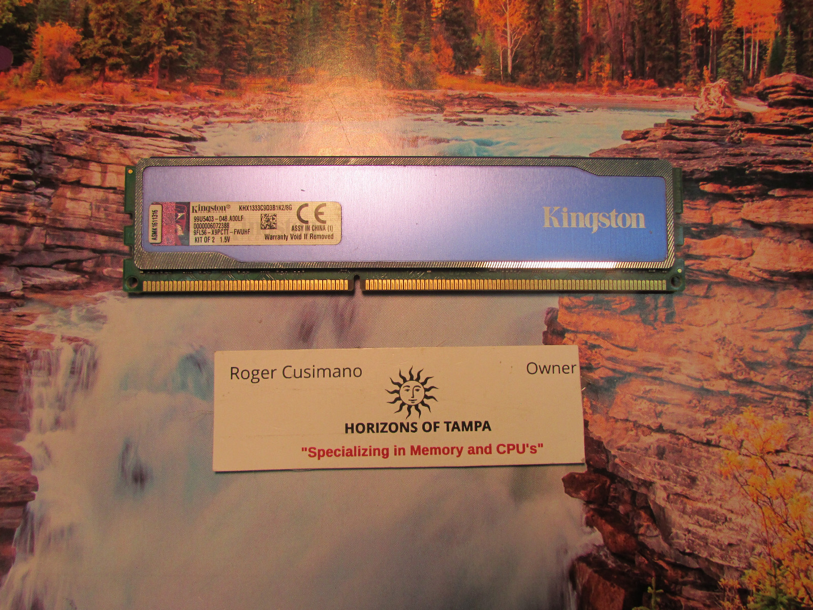 KINGSTON HYPERX BLU 4GB DDR3 1333MHz PC310600 KHX1333C9D3B1K2/8G DesktopMemory