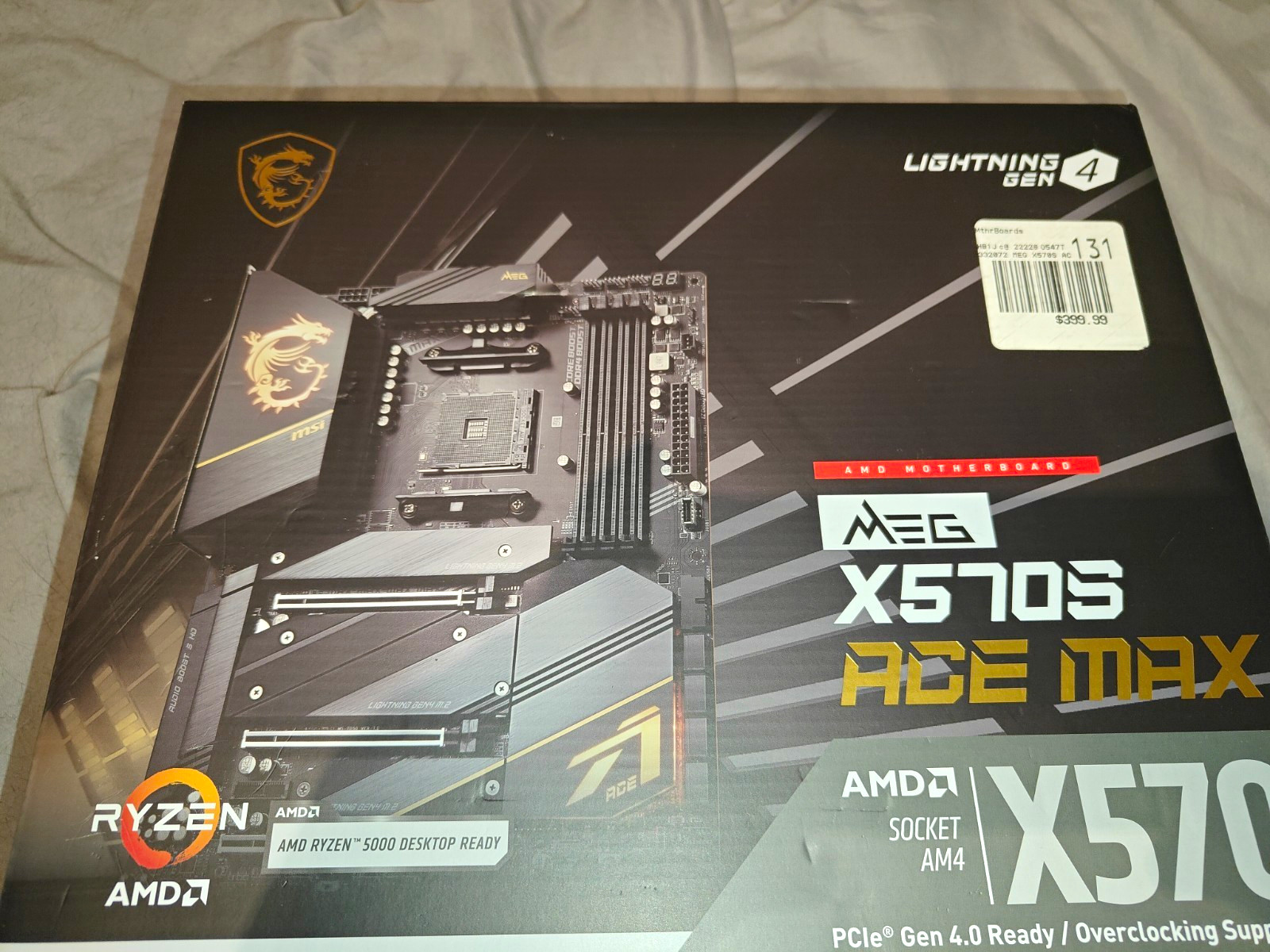 MSI MEG X570S ACE MAX AM4 ATX DDR4 PCIe x16 Gaming Motherboard