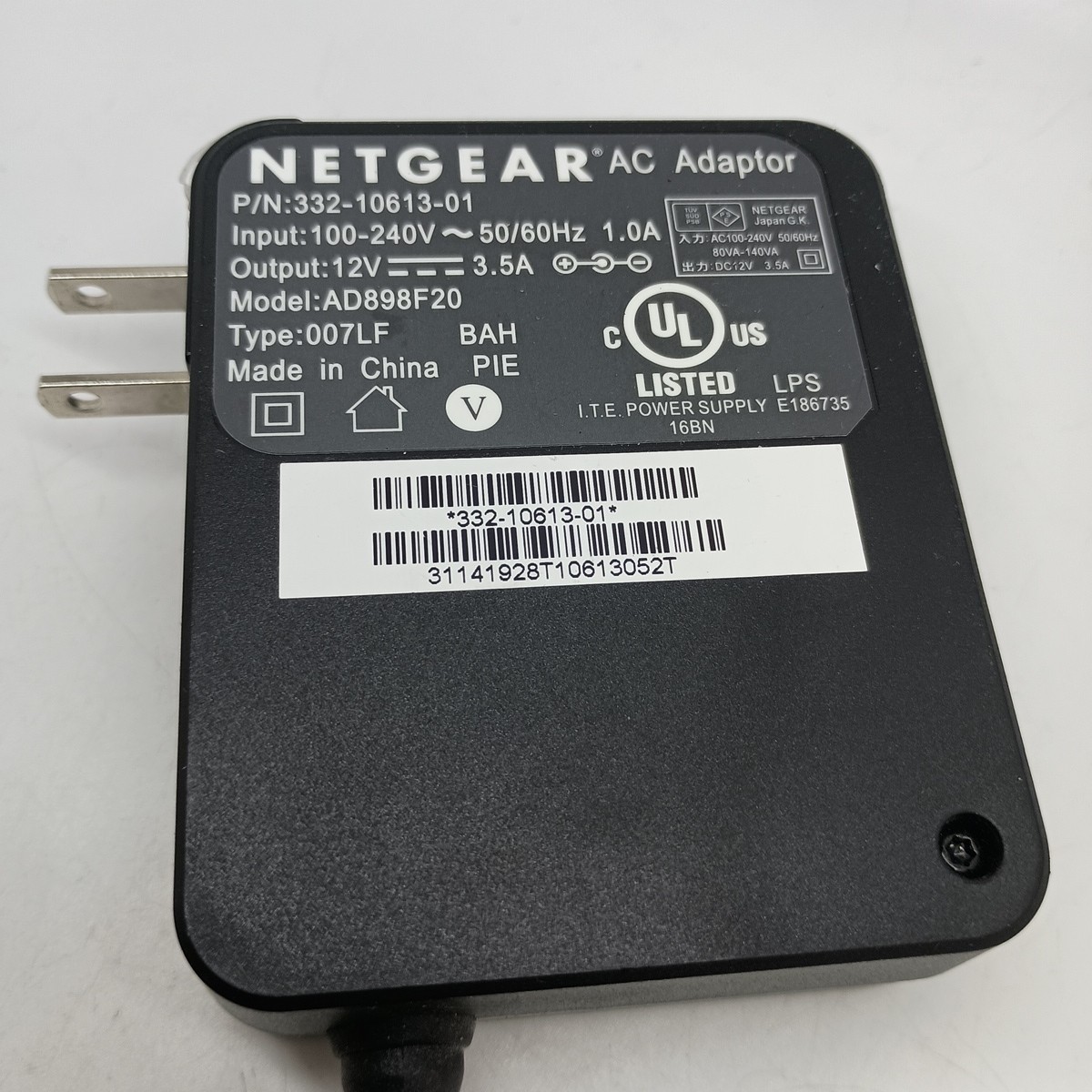 #B) Genuine Netgear AD898F20 332-10613-01 12V 3.5A Power Supply FREE S/H