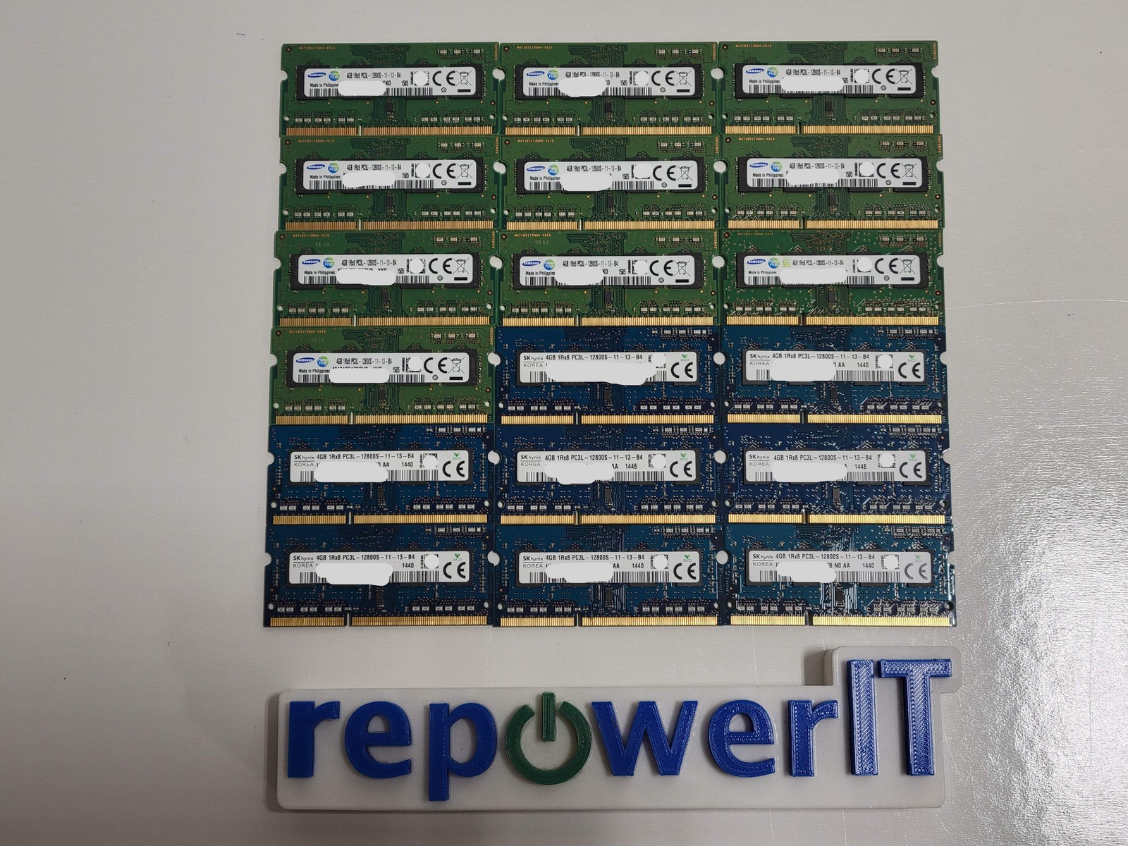 Lot of 18x Mixed Brand/Model 4GB PC3L-12800S SODIMM Memory USED