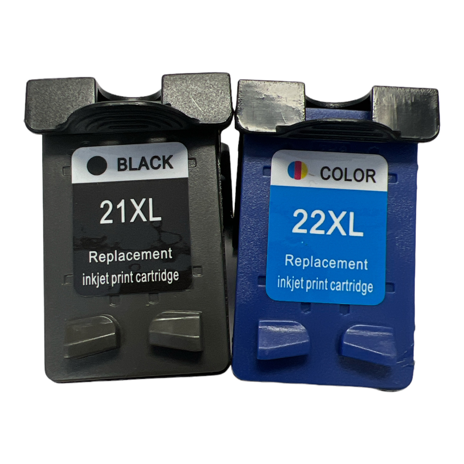 2 pk Ink For Reman HP 21XL 22 XL Deskjet D1445 D1470 D1520 officeJet J3640 J3650