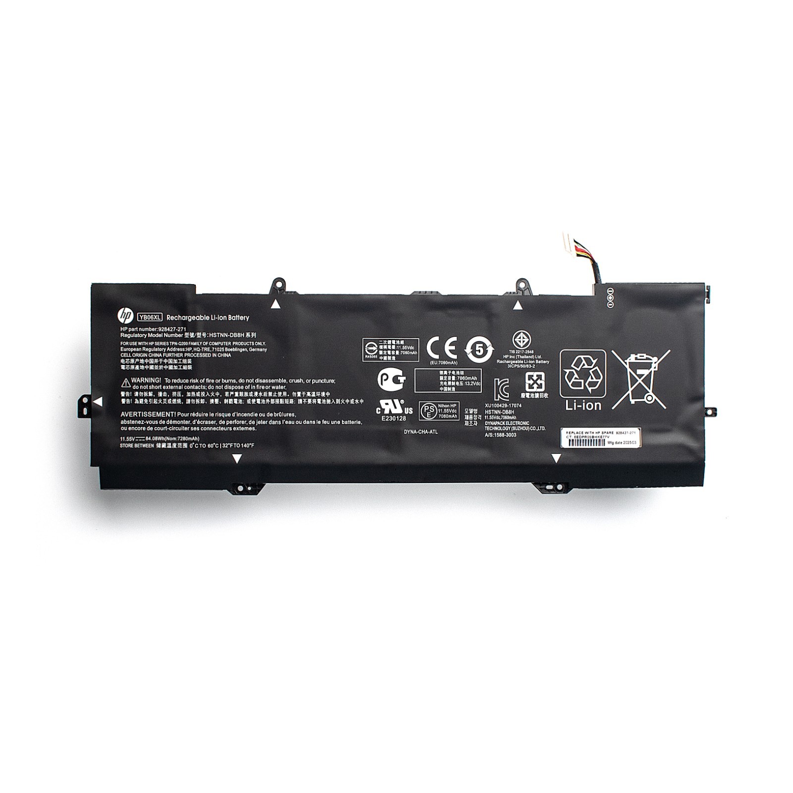 New Genuine 84.08Wh 11.55V YB06XL laptop Battery for HP Spectre X360 15-CH010ND