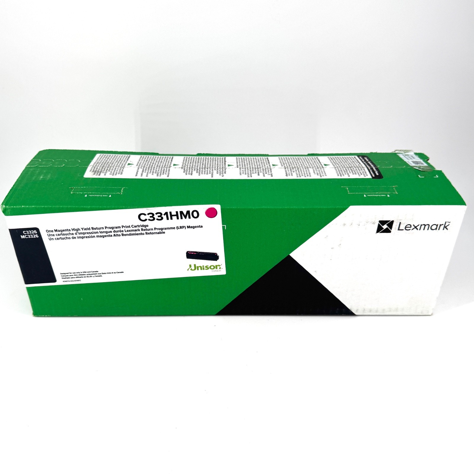 Genuine Lexmark C331HM0 Magenta High Yield Return Program Toner Cartridge