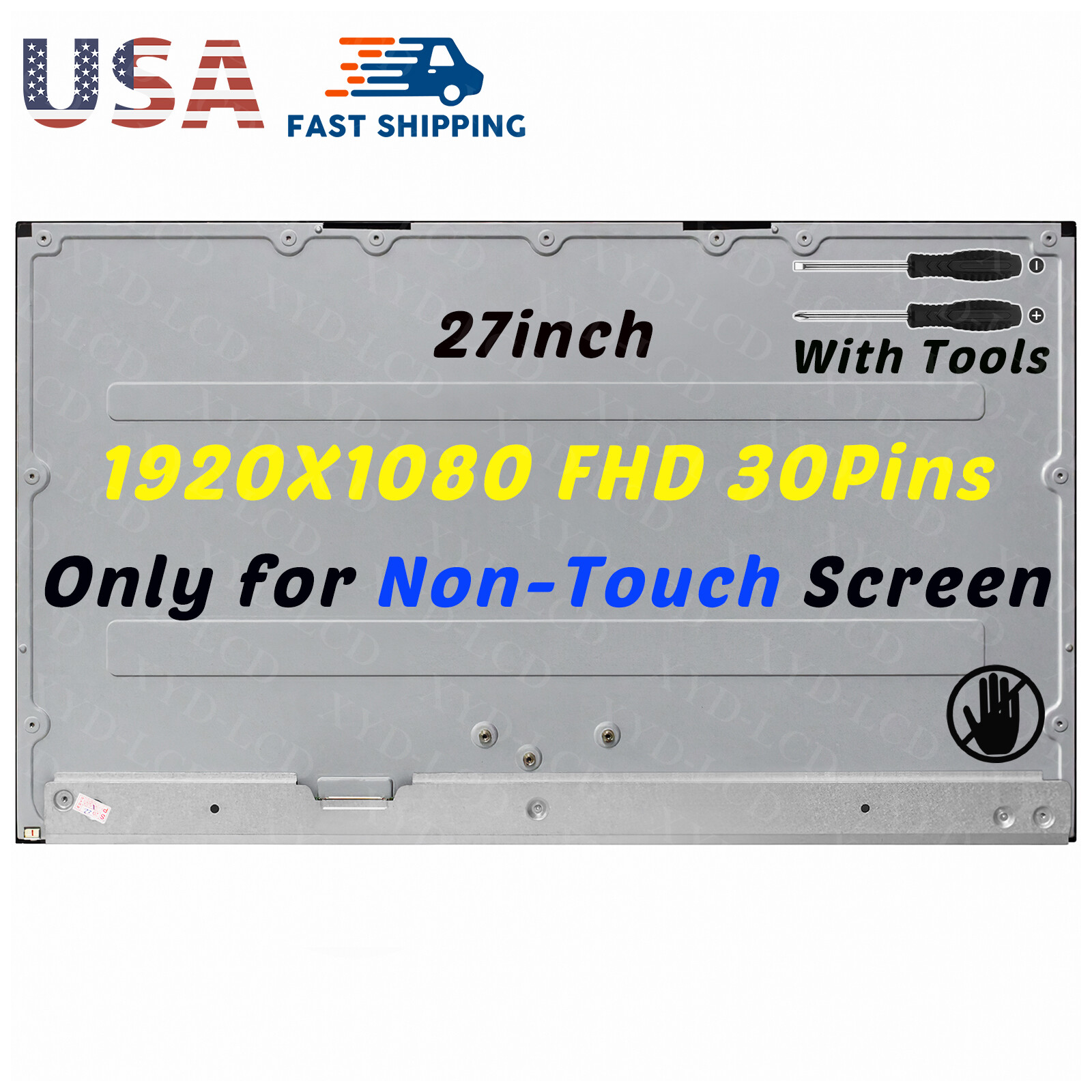 27in WLED LCD Display FHD 30Pins Non-Touch for HP 27-C 27-CB0000D 27-CB0000LA