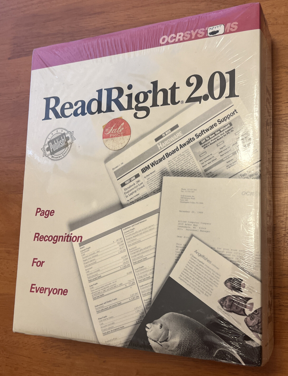 Read Right 2.01 Big Box Software OCR Systems New Old Stock Sealed