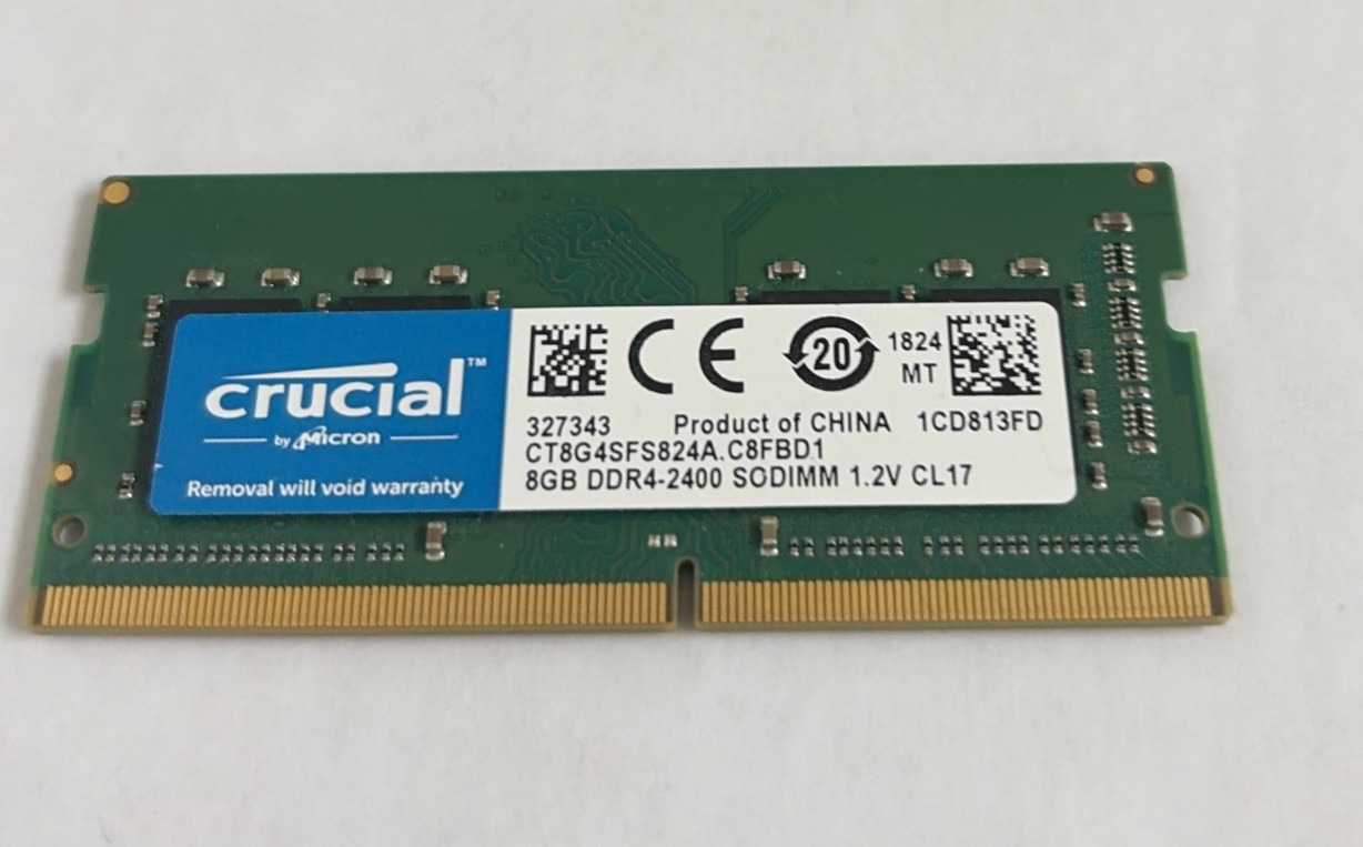 Crucial 8GB (1x8GB) DDR4 2400MHz Laptop Memory RAM CT8G4SFS824A.C8FBD1
