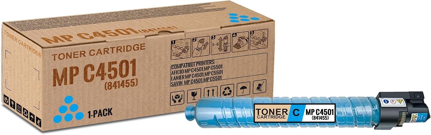 1 Pack MP C4501 Cyan Toner Cartridge | Replacement for Ricoh MP C4501 Work