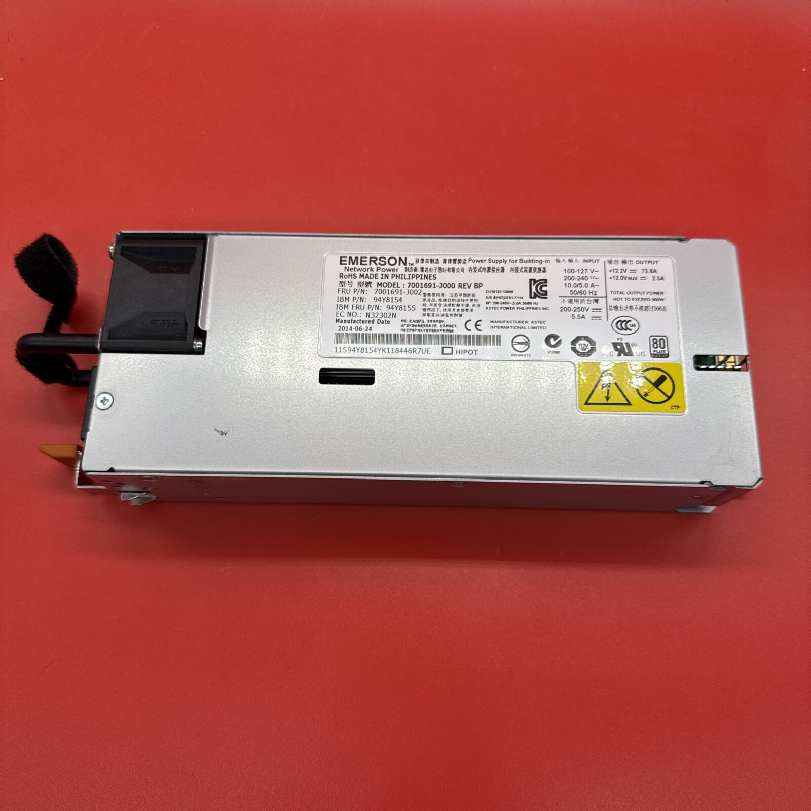 IBM 94Y8154 94Y8155 N32302N 7001691-J000 Rev BP 900w Power Supply For IBM Rack