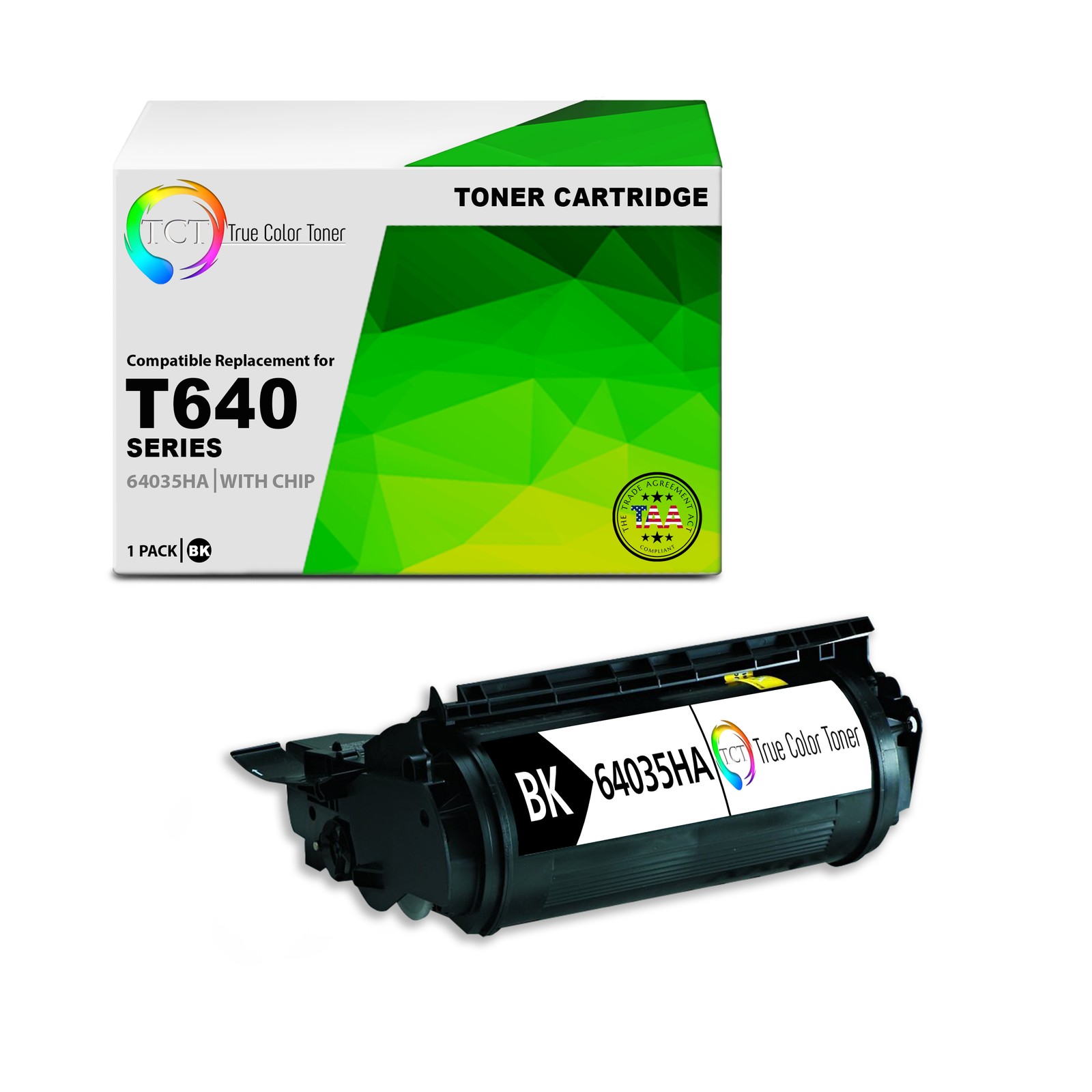 TCT T640 TAA Compliant Toner Cartridge Replacement for Lexmark 64035HA
