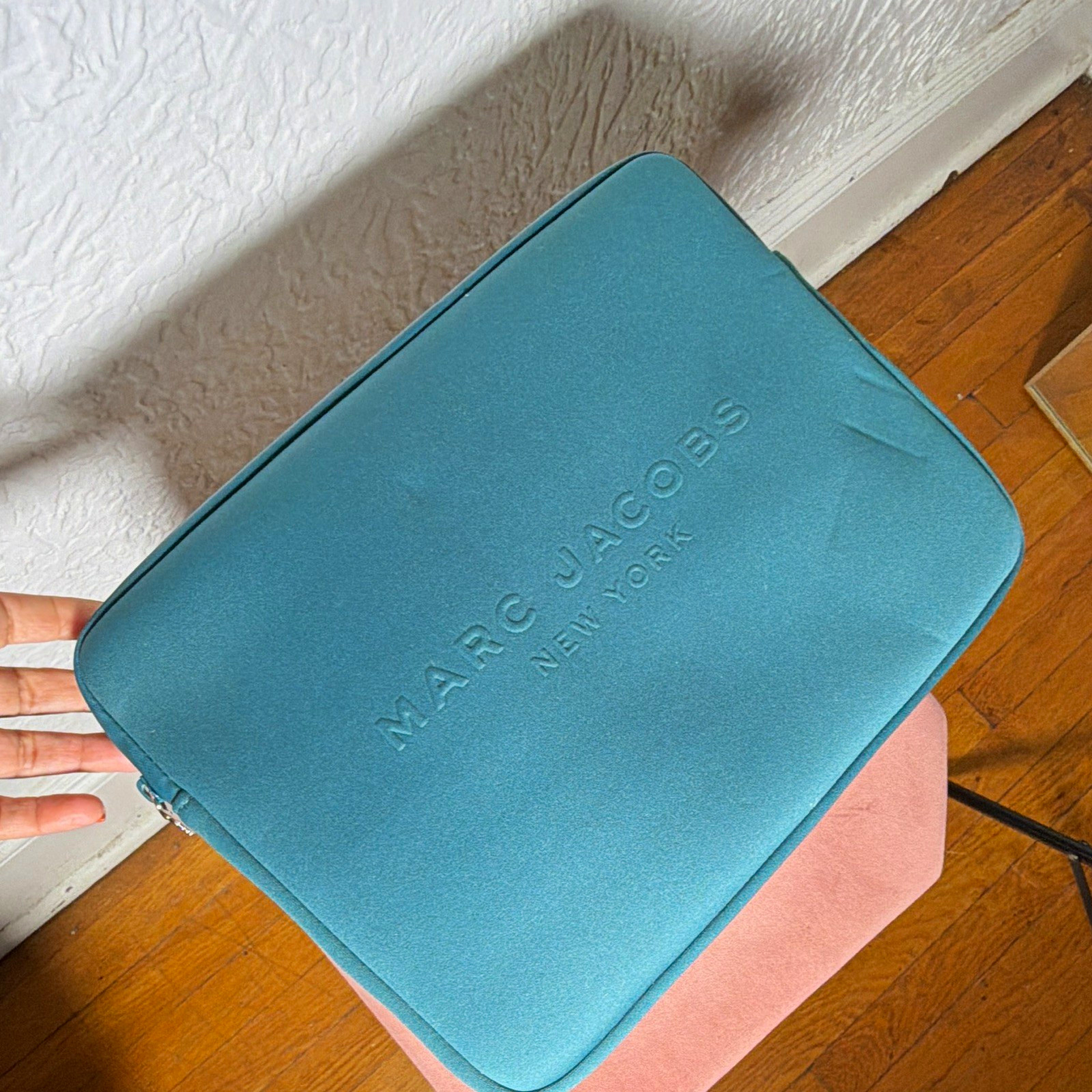 Marc Jacobs New York 13 in Neoprene Padded Zip Laptop Sleeve Case Blue