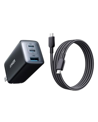 Anker PowerPort III 3-Port 65W Pod with USB-C Cable (Black)