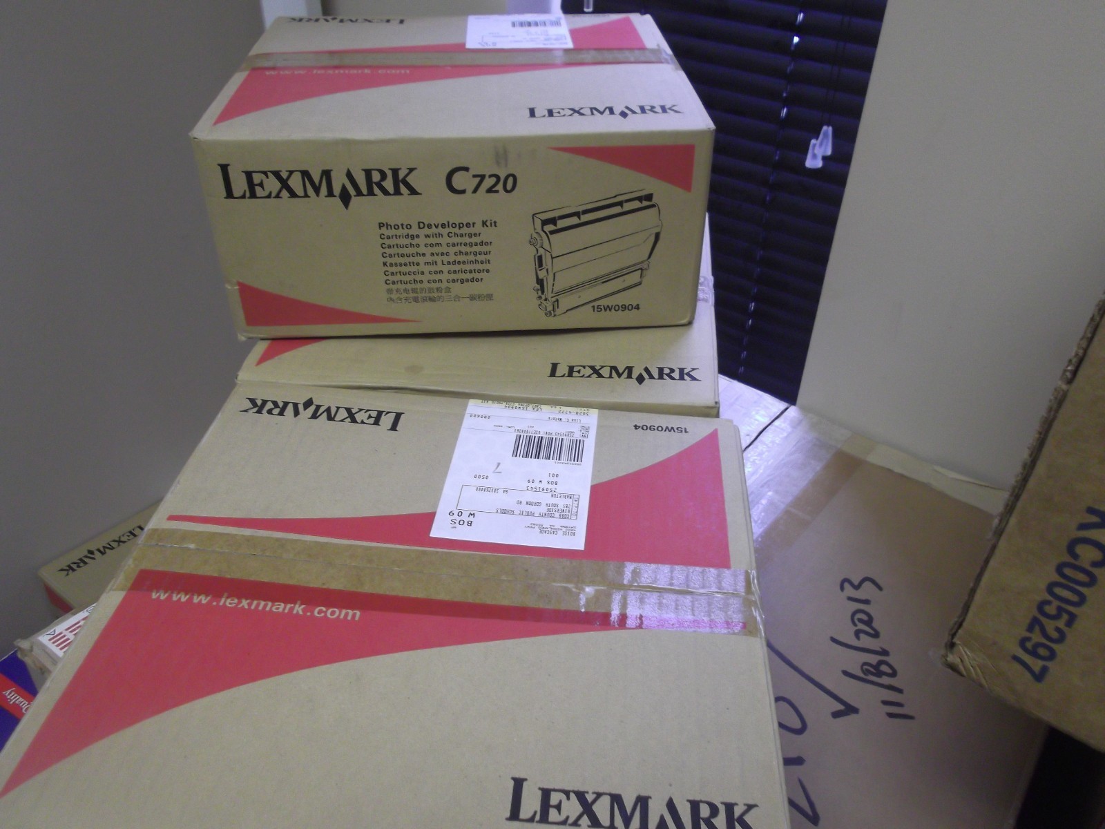 NEW LOT OF 7 LEXMARK C720 PHOTO DEVELOPER KIT  PART # 15W0904 