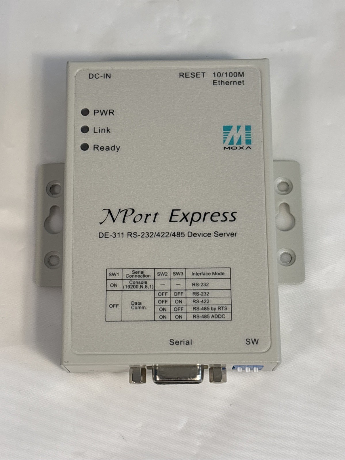 Moxa Technologies DE-311 V2.1 NPort Express RS-232/422/485 Device Server
