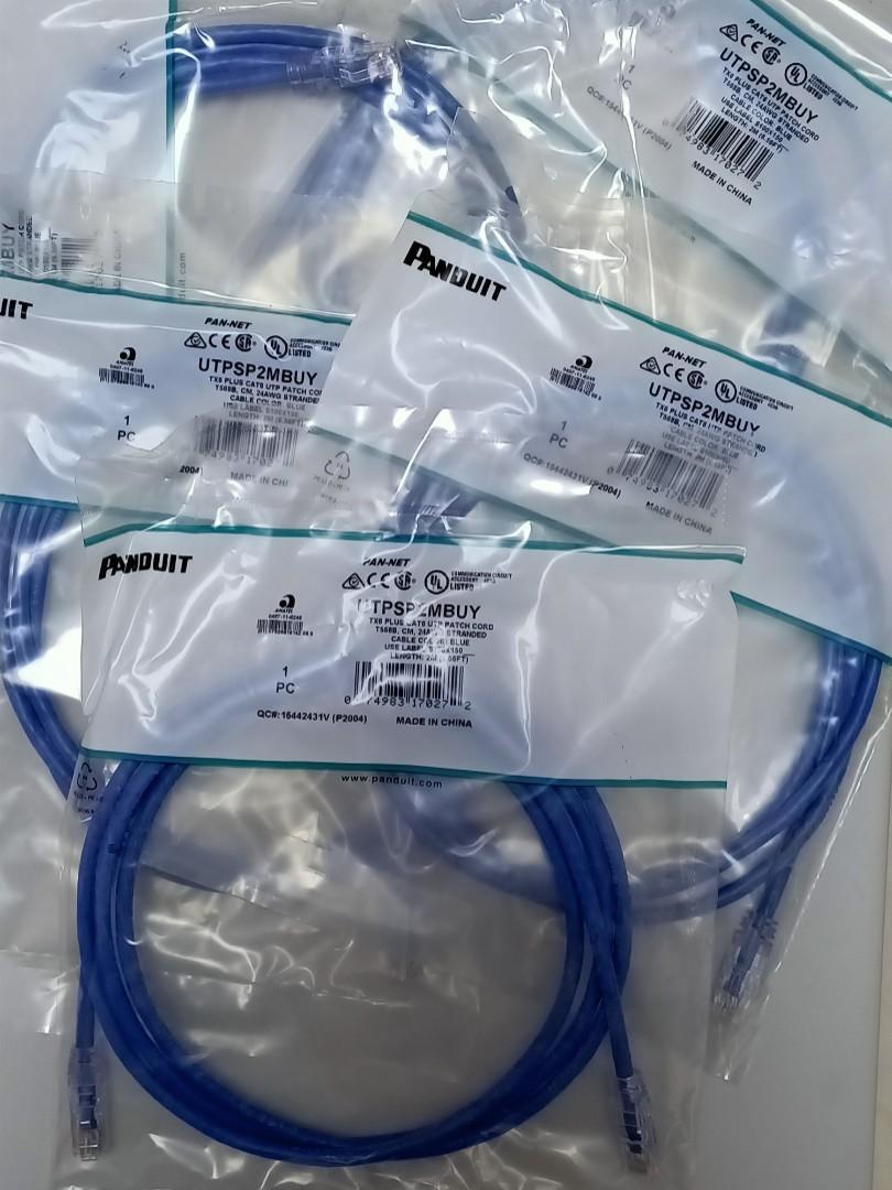 Panduit PAN-NET Cat 6 Ethernet Patch Cable UTP28SP2MBU 2M