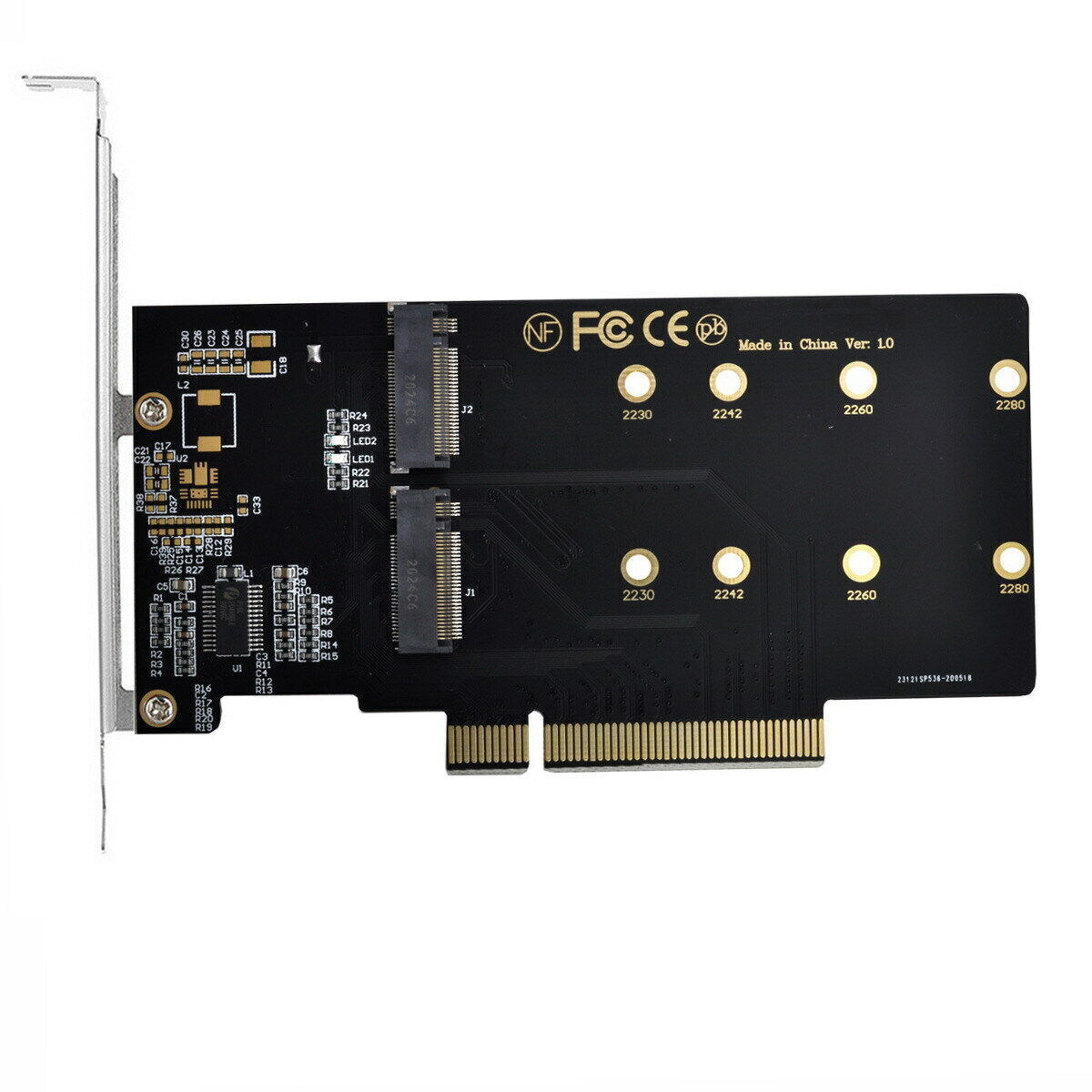 CY Dual 2X NVME M.2 AHCI to PCIE Express 3.0 Gen3 X8 X16 Raid Card VROC Adapter