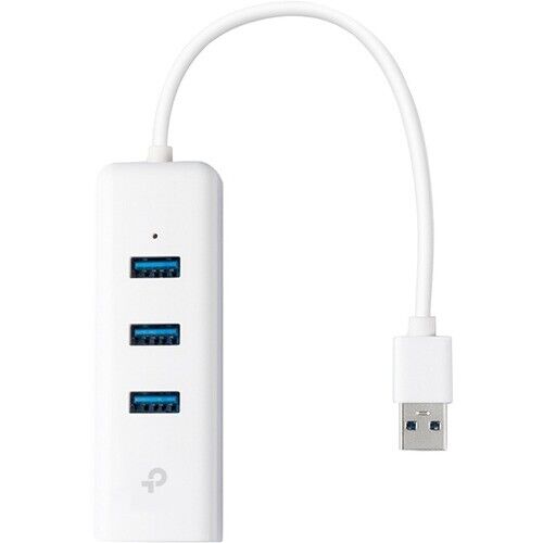 TP-Link (UE330) - USB 3.0 to Ethernet Adapter, Portable 3-port USB Hub with 1 Gi