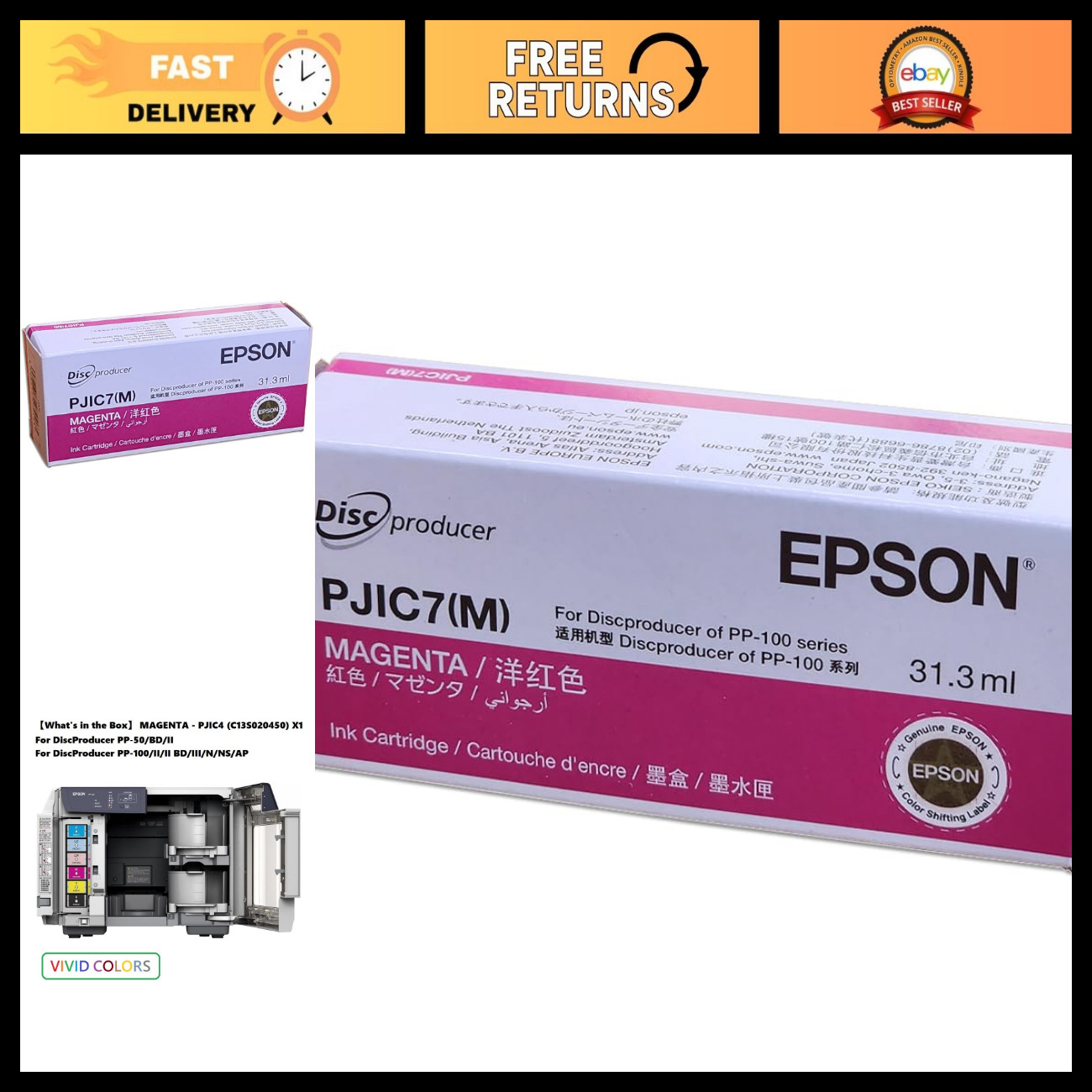 Magenta Ink Cartridge for DiscProducer PP-100 & PP-50 - High-Quality Digital Pri