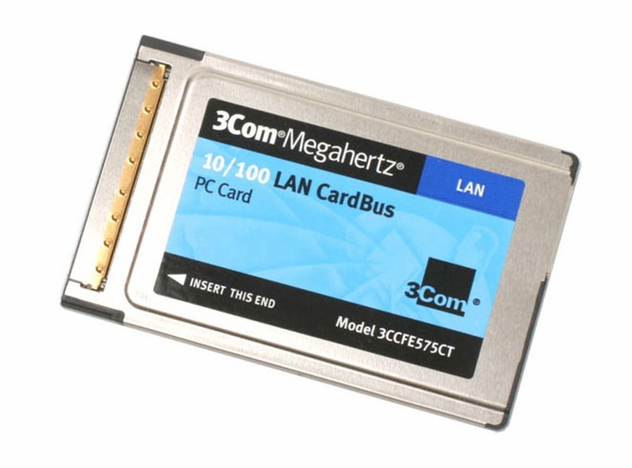 3Com 10/100 LAN CardBus Ethernet PC Card 3CCFE575CT with NEW Dongle Cable