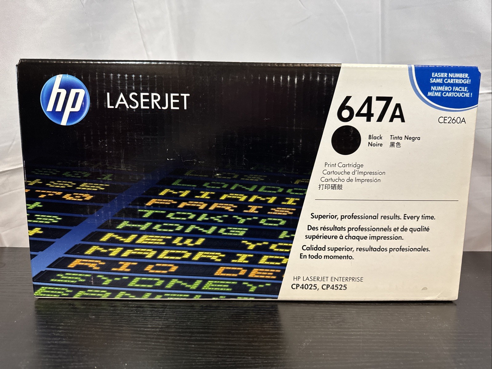 HP LaserJet 647A CE260A BLACK Toner Cartridge CP4025 CP4525 - SEALED A1