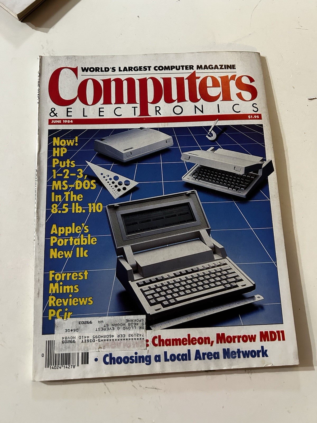 Computers & Electronics Magazine June 1984 Apple IIc HP Portable PCjr Vintage
