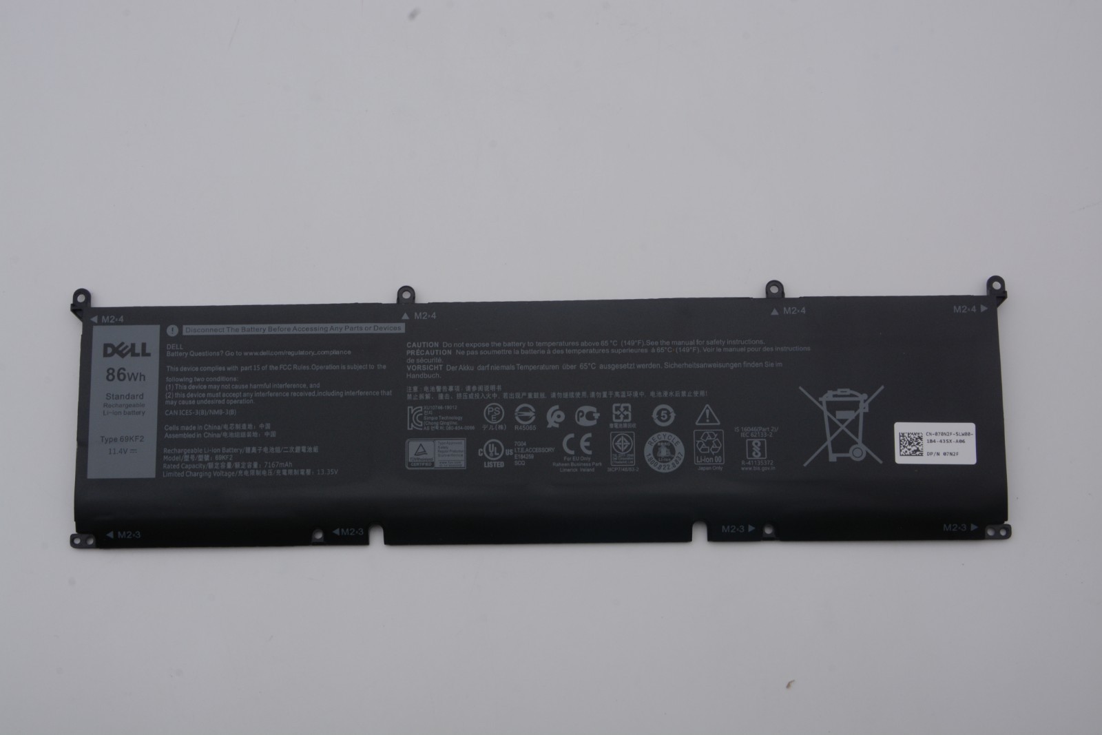 GENIUNE OEM 86Wh 69KF2 Battery for Dell XPS 15 9510 9500 2020 M59JH 8FCTC NEW