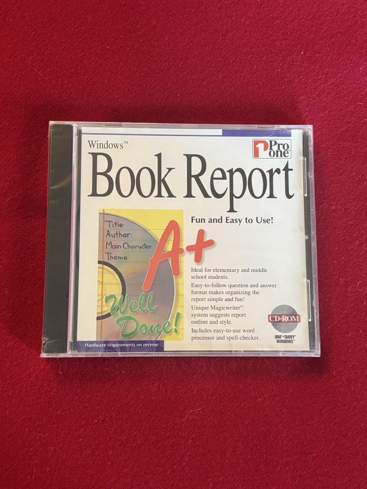 Vintage Pro One Book Report Windows CD-ROM Software NEW SEALED 1990s
