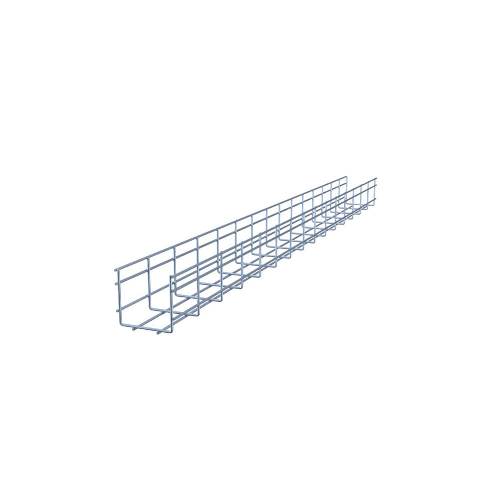 NavePoint Electro Zinc Plated Wire Mesh Cable Tray, 3.94"W x 3.93"D x 59.06"L ,