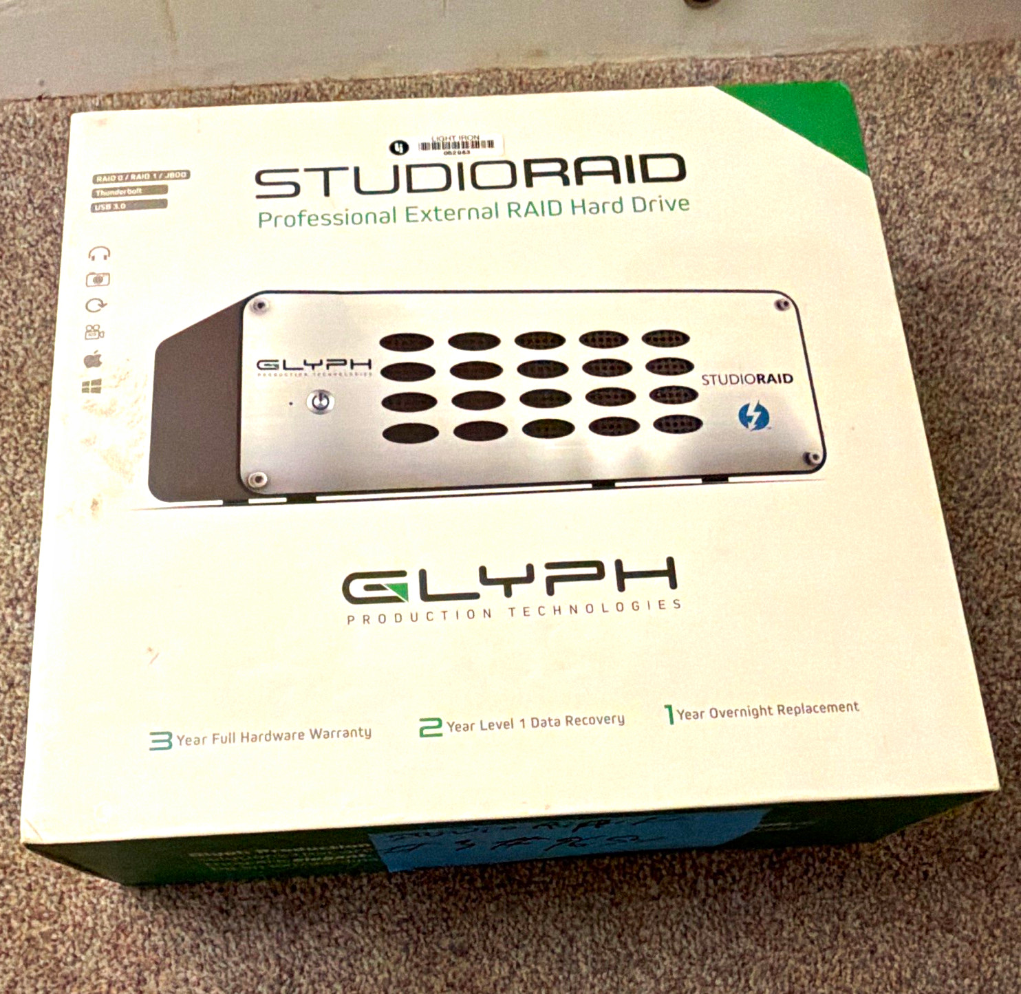 Glyph StudioRAID External RAID HDD Drive, USB 3.0/eSATA/FireWire 800, Black