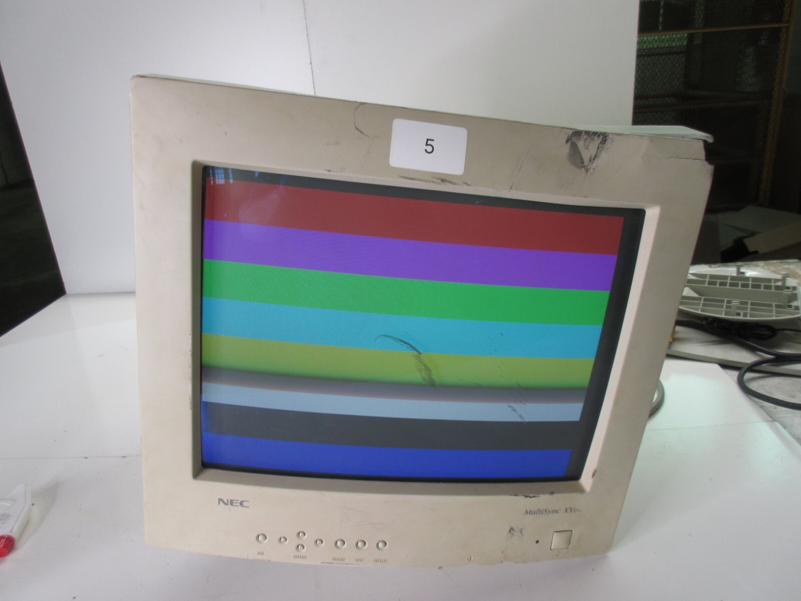NEC Multisync xv17+ 17" (15.6" viewable) CRT Monitor Vintage Retro Gaming ROUGH