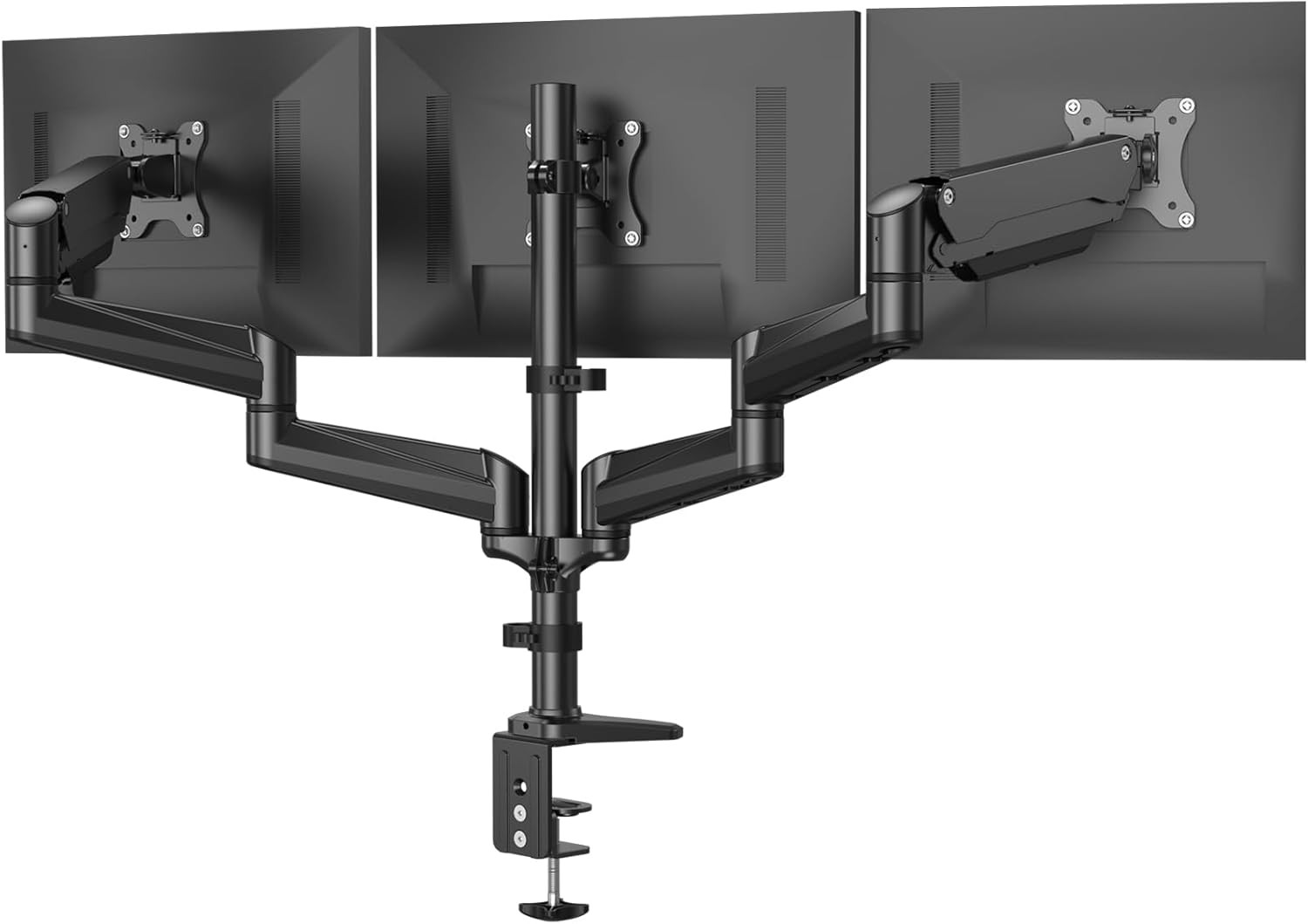 HUANUO Triple Monitor Mount for 17 to 32 Inch Screens, Adjustment Gaming Triple