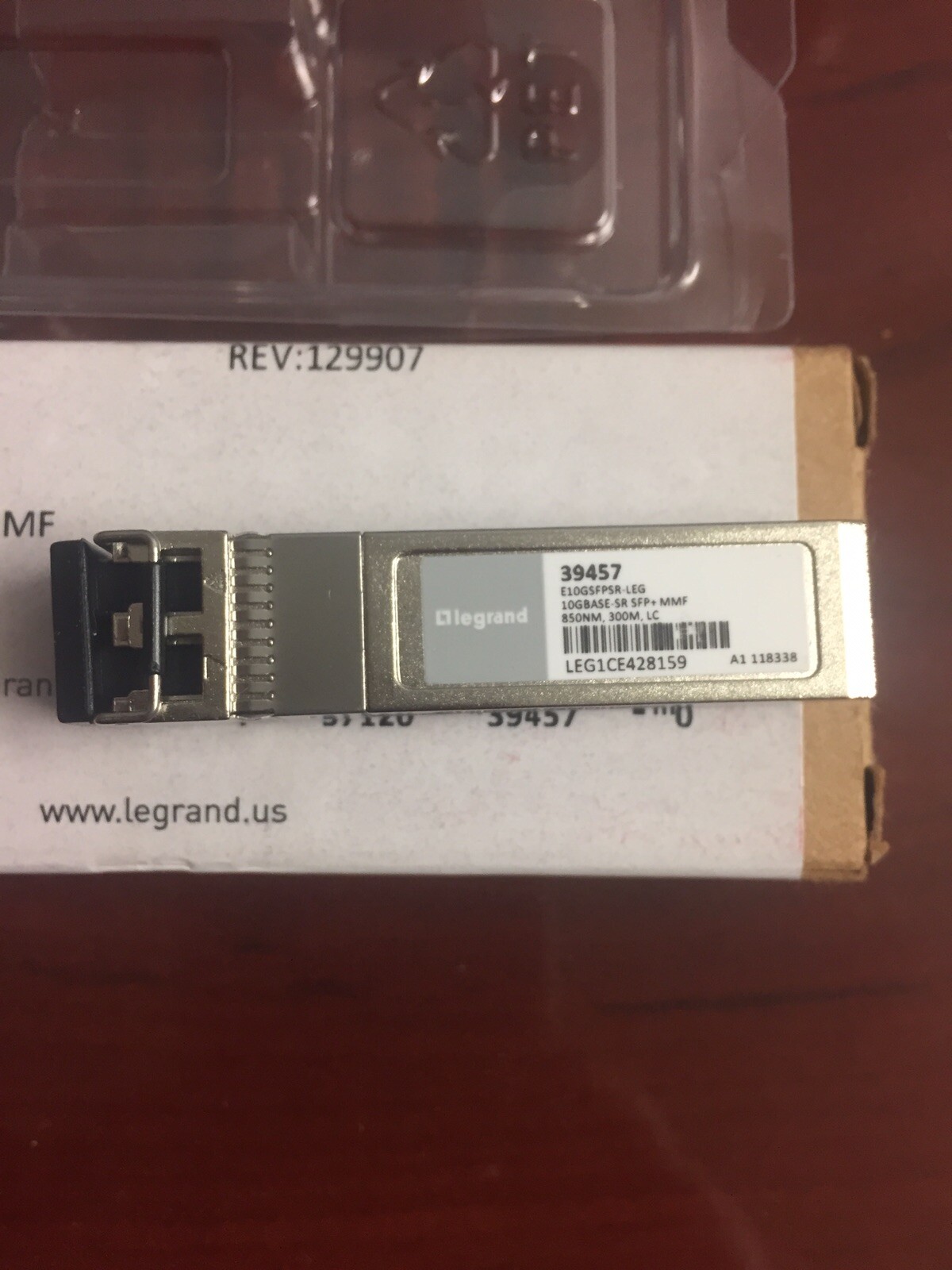 Legrand Intel E10GSFPSR Compatible 10GBase SR MMF SFP Transceiver Lot Of 6 Pc