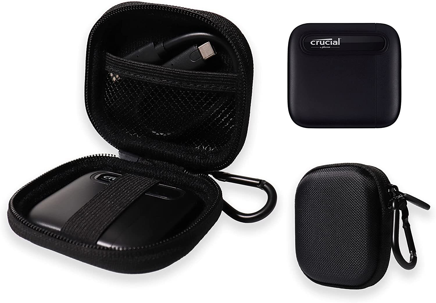 getgear Portable SSD Case Compatible with Crucial X6 500GB, 1TB, 2TB, 4TB