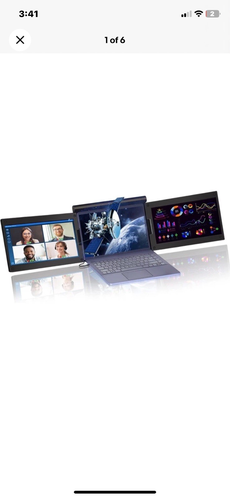 KPKUE: Triple Laptop Monitor Extender, 13.3” 1080p Full HD IPS Dual Portable