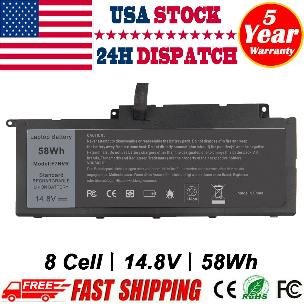 F7HVR 58Wh Battery For Inspiron 15 7537 17 7737 Series 062VNH Y1FGD G4YJM T2T3J