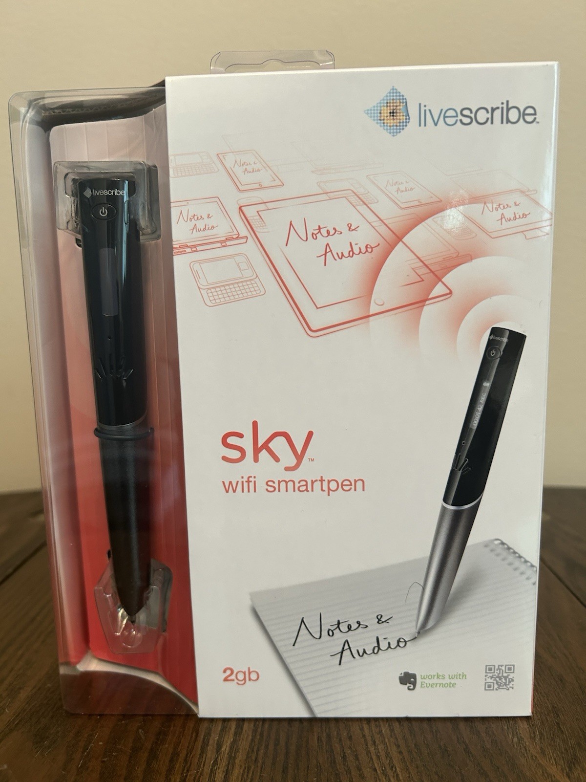 Livescribe Sky Wi-Fi Smartpen Notes Audio 2gb NIB