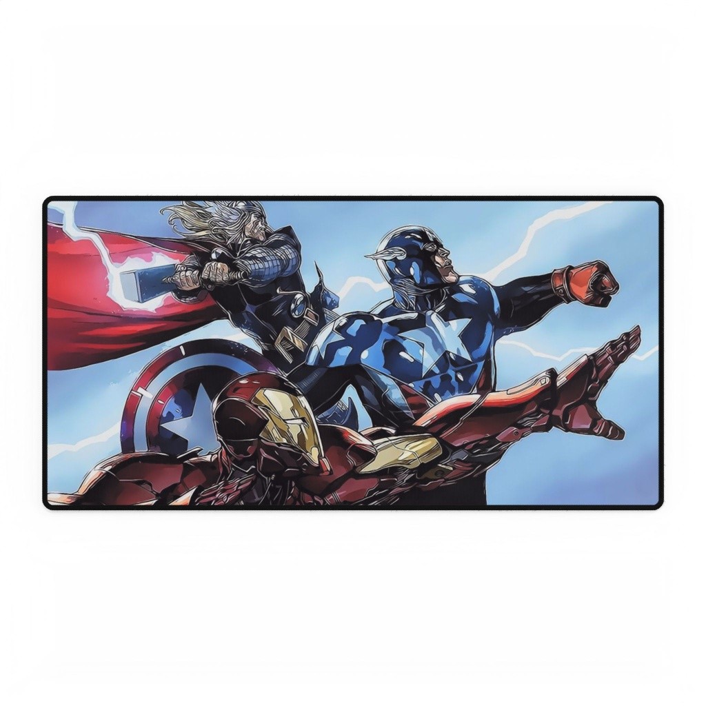 Marvel Superheroes Avengers Big Three Trinity Action Mouse Pad Desk Mats
