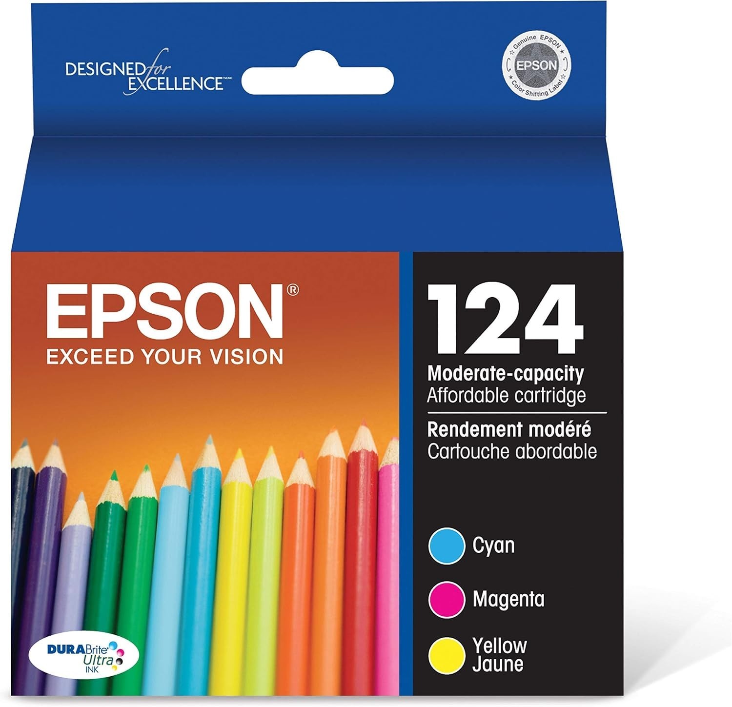 Epson 124 Genuine Ink 3-Color Combo Pack T124520 
