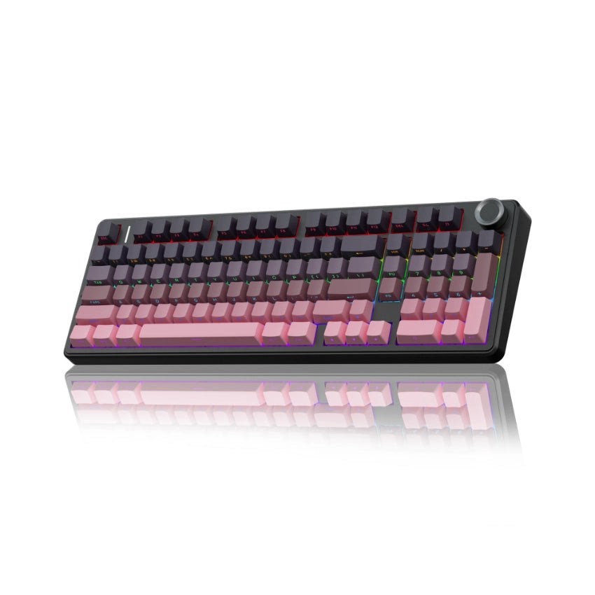 AULA Mechanical Keyboard F99 Pro RGB Wired Full Size Volume Knob Black Backlit
